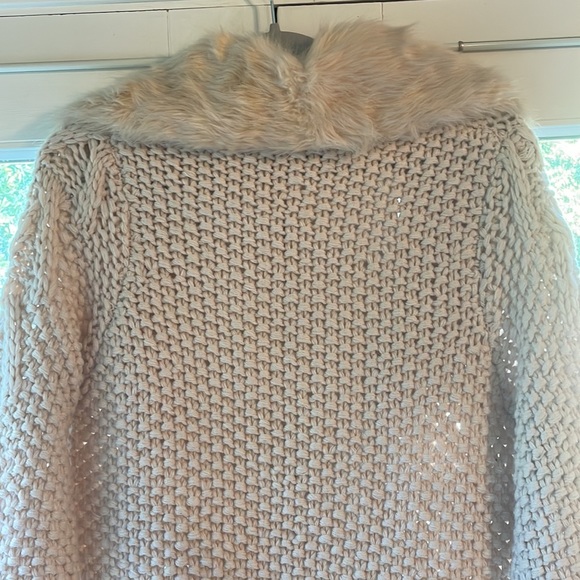 Stetson Women’s Cable Knit Faux Fur Cardigan Sz XS - Picture 6 of 9